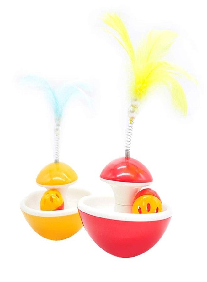 Western Era Rolling Interactive Tumbler Pet-Friendly Cat Toy with Feather, Teaser, Training Toy for Cat/Kitten (Random) - Image 2